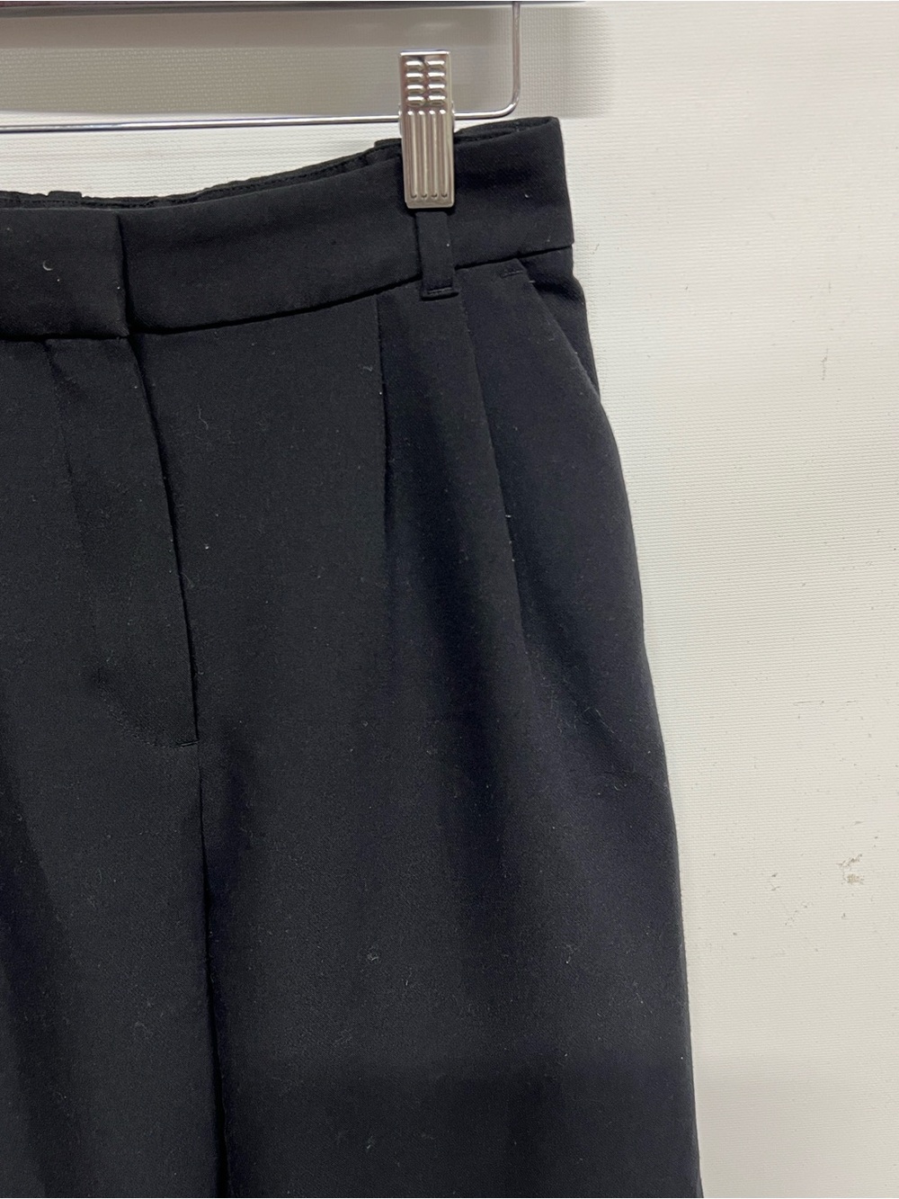 Abercrombie & Fitch Curve Love Sloane Tailored Wide Leg Pant Black Women’s 26/2 - Picture 3 of 6